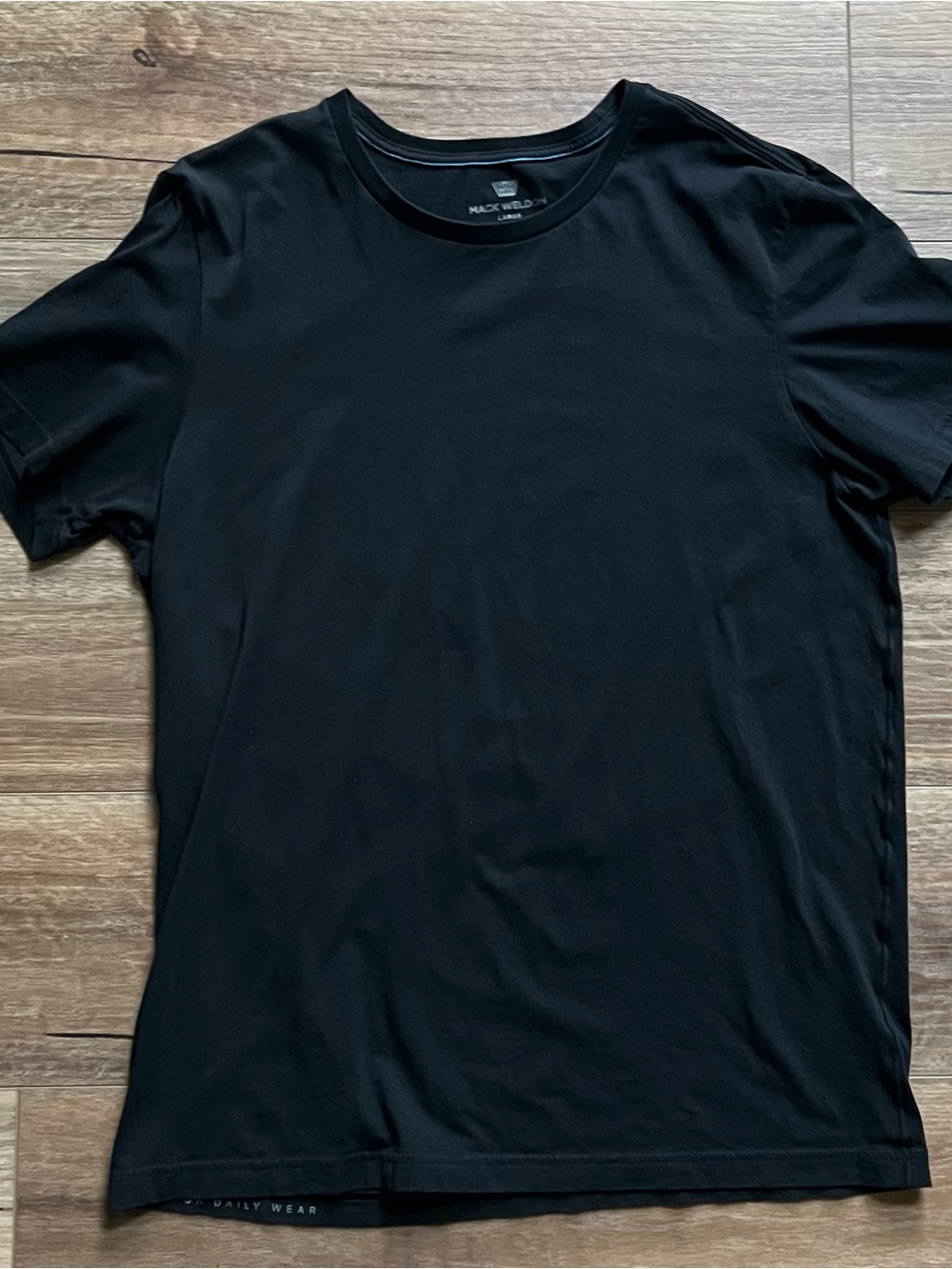 Mack Weldon Black Short Sleeve Crew Neck Tee Mens Large 100% Pima cotton